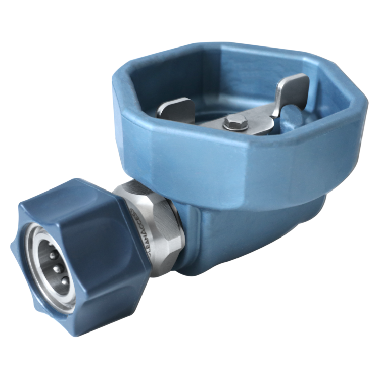 Zawór kulowy ULTRA HYGIENIC® ½’’ z osłoną gumową, złącze żeńskie i obrotowe – wykrywalny