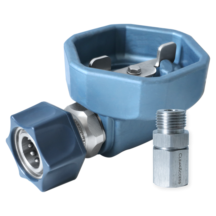 Zawór kulowy ULTRA HYGIENIC® ½’’ z osłoną gumową, złącze żeńskie i obrotowe – wykrywalny