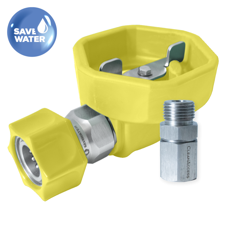 Zawór kulowy ULTRA HYGIENIC® ½’’ – osłona gumowa, żółty – SAVE WATER