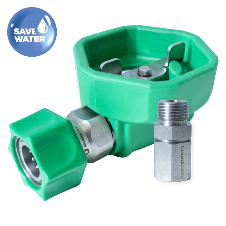Zawór kulowy ULTRA HYGIENIC® ½’’ – osłona gumowa, zielony – SAVE WATER