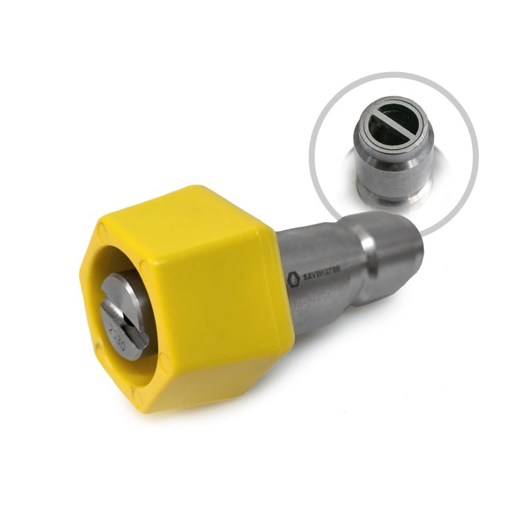 Lanca pianowa SAVE WATER ULTRA HYGIENIC® Antimicrobial 70 mm z dyszą 25/30 – strumień płaski, żółta